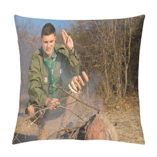 Personality  Scout Saluting His Cooking Sausages Pillow Covers