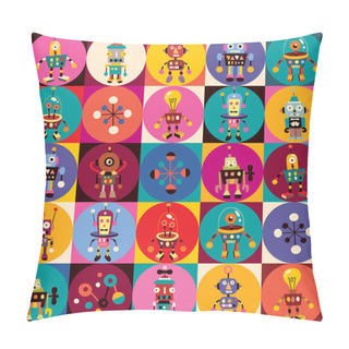 Personality  Robots Pattern Pillow Covers
