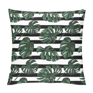 Personality  Tropical Print. Jungle Seamless Pattern. Vector Tropic Summer Motif With Hawaiian Flowers.  Pillow Covers
