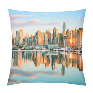 Personality  Vancouver Skyline With Harbor At Sunset, British Columbia, Canada Pillow Covers