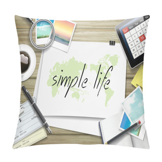 Personality  Simple Life Written On Paper Pillow Covers