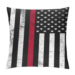 Personality  A Firefighter Support Flag Shown Vertically With A Grunge Texture. Pillow Covers