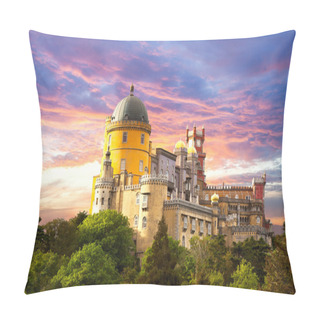 Personality  Fairy Palace Against Sunset Sky -  Sintra, Portugal, Europe Pillow Covers