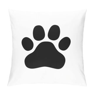 Personality  Paw Prints. Logo. Vector Illustration. Isolated Vector Illustration. Black On White Background. EPS Illustration Pillow Covers