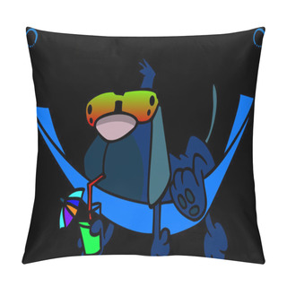 Personality  Cartoon Dog Lounging On A Hammock Pillow Covers