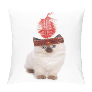 Personality  Ragdoll Kitten With A Flapper Girl Headband Pillow Covers