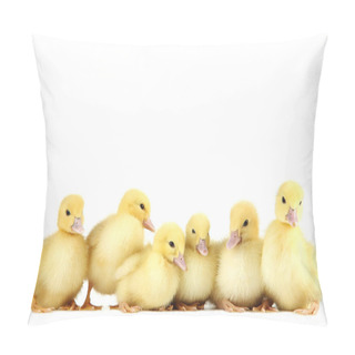 Personality  Little Yellow Ducklings On White Background Pillow Covers