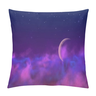 Personality  Gothic Haze With Moon With Stars Design Abstract Background For Decoration Purposes Pillow Covers