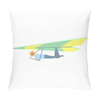 Personality  Motor Hang Glider Icon, Cartoon Style Pillow Covers