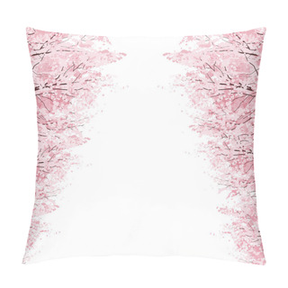 Personality  Rows Of Cherry Blossom Trees Pillow Covers