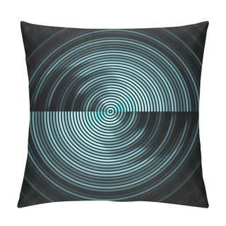 Personality  Abstract Fractal Blue Circle Pixel Mosaic Illustration Pillow Covers