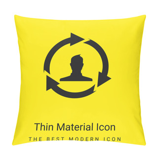 Personality  Affiliate Marketing Minimal Bright Yellow Material Icon Pillow Covers