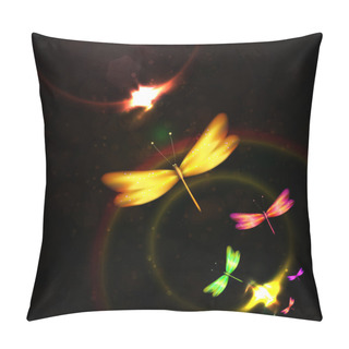 Personality  Shiny Abstract Dragonfly Pillow Covers