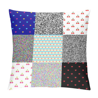 Personality   Nine Pixel Old-school Backgrounds Pillow Covers