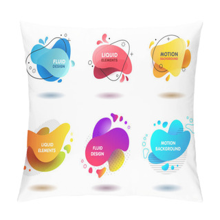 Personality  Colorful Fluid Abstract Geometric Shapes For Backdrops Pillow Covers