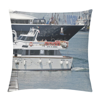 Personality  Maritime Traffic In The Port Of Genoa Pillow Covers