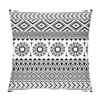 Personality  Ethnic Pattern Vector Black White Color Pillow Covers