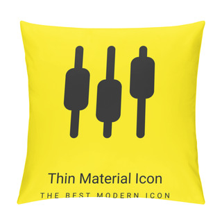 Personality  Box Plot Minimal Bright Yellow Material Icon Pillow Covers