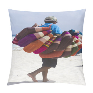 Personality  Beach Vendor. Pillow Covers