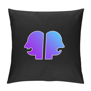 Personality  Bipolar Blue Gradient Vector Icon Pillow Covers