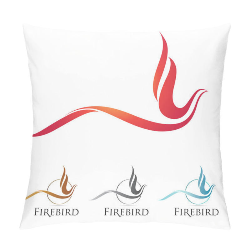 Personality  Vector firebird icons with color options pillow covers