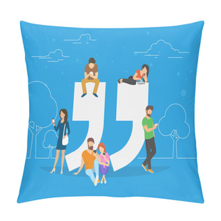 Personality  Testimonials Symbol Concept Illustration Pillow Covers