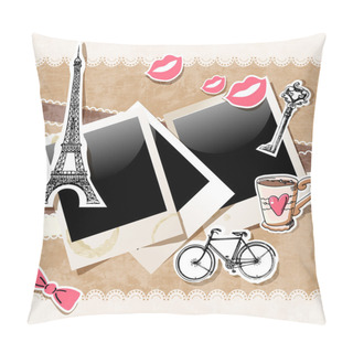 Personality  Paris Doodles Vector  Illustration  Pillow Covers