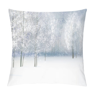 Personality  Vector Of Winter Landscape. Pillow Covers