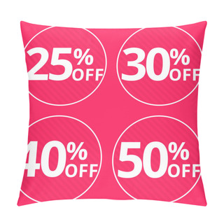 Personality  Sale Discount Icons. Pillow Covers