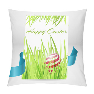Personality  Greeting Card For Happy Easter With Eggs. Pillow Covers