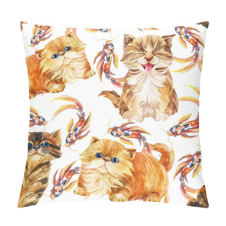 Personality  Kitten Seamless Pattern. Pillow Covers