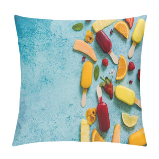 Personality  Summer Natural Popsicle Border Background Pillow Covers