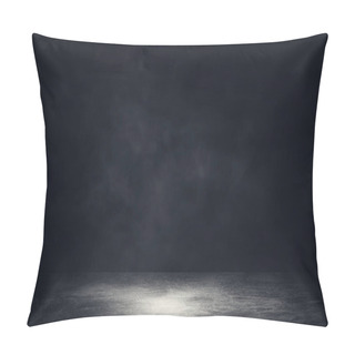 Personality  Empty Space Of Concrete Floor Grunge Texture Background With Fog Or Mist And Lighting Effect. Pillow Covers