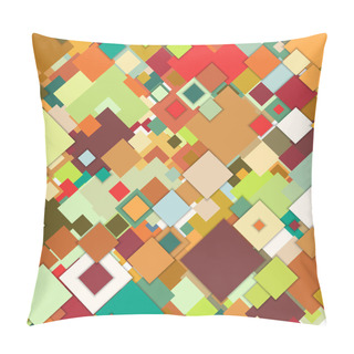Personality Abstract Colored Background, Square Design Vector Illustration Pillow Covers