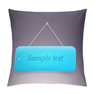 Personality  Glassy Blue Banner On Wall Pillow Covers
