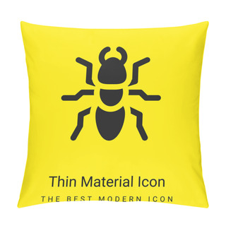 Personality  Ant Minimal Bright Yellow Material Icon Pillow Covers