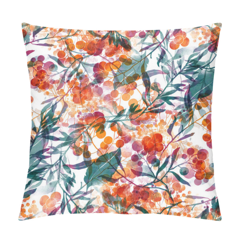 Personality  herbs, flowers, leaves and berries pillow covers