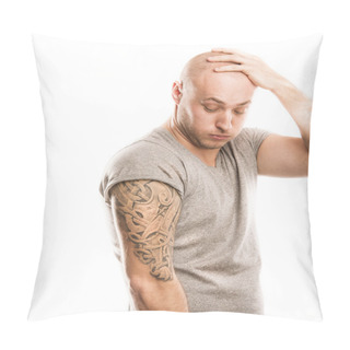 Personality  Man With Tattoo Pillow Covers