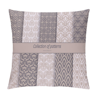 Personality  Set Of Backgrounds With Stylized Floral Pattern Pillow Covers