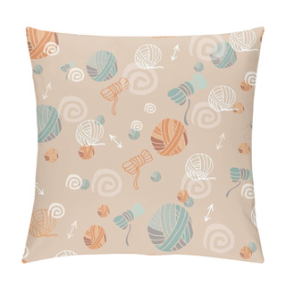 Personality  Seamless Pattern Yarn Ball Colorful  Pillow Covers
