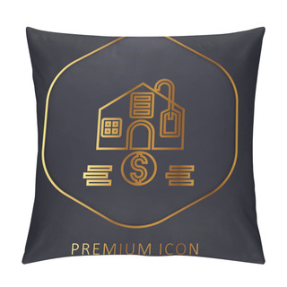 Personality  Affordable Golden Line Premium Logo Or Icon Pillow Covers