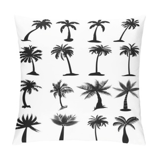 Personality  Palm Trees Icons Set Pillow Covers
