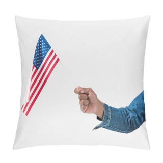 Personality  Hand Holding American Flag Pillow Covers