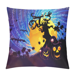 Personality  Halloween Tree And Pumpkins Pillow Covers