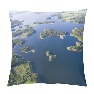 Personality  Aerial View Of Lake Pillow Covers