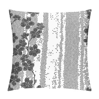 Personality  Seamless Pattern With Cherry Branches. Pillow Covers