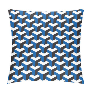 Personality  Seamless Abstract Geometric Cubes Optical Illusion Pattern Pillow Covers