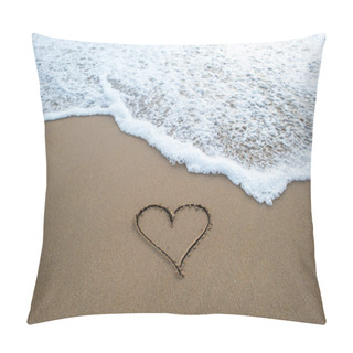 Personality  Heart Shape Sign On Sand Pillow Covers