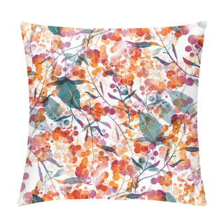 Personality  Herbs, Flowers, Leaves And Berries Pillow Covers