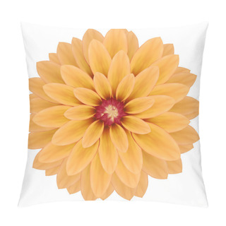 Personality  Pink Realistic Chrysanthemum Flower Isolated On White Background Pillow Covers